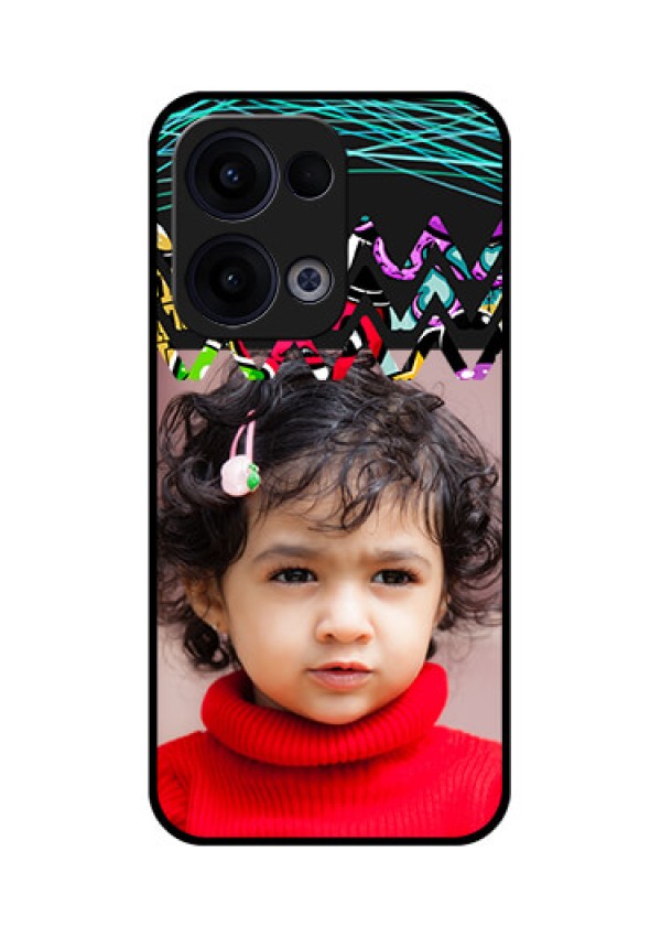 Reno 13 5G Custom Glass Phone Case - Neon Abstract Design