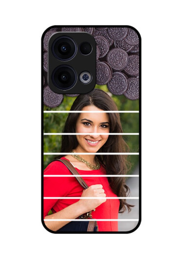 Reno 13 5G Custom Glass Phone Case - With Oreo Biscuit Design