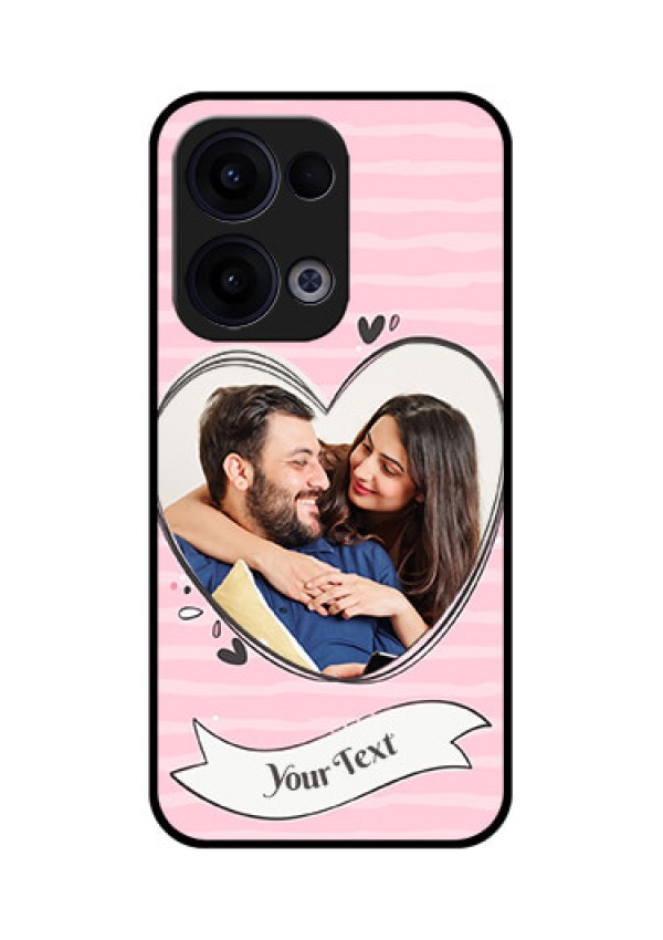 Reno 13 5G Custom Glass Phone Case - Vintage Heart Design
