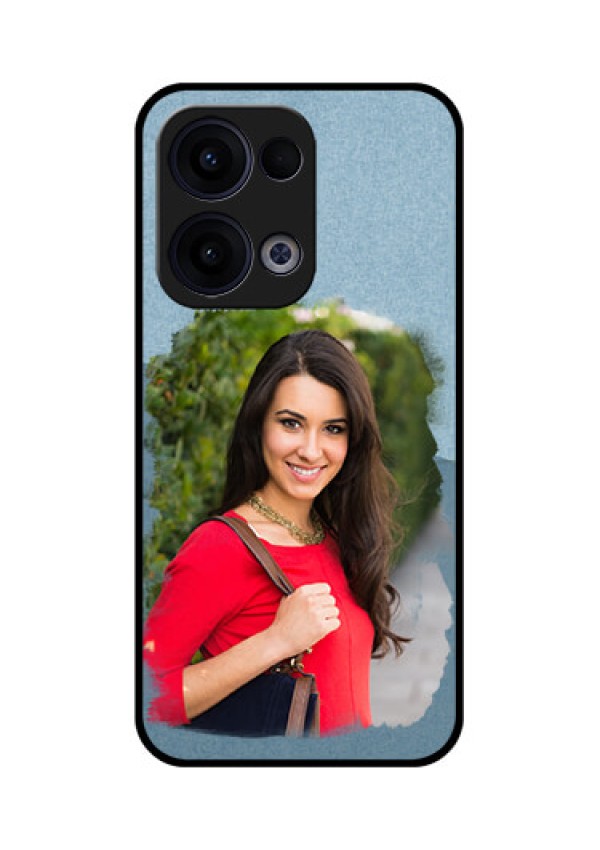 Reno 13 5G Custom Glass Phone Case - Grunge Line Art Design