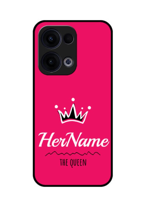 Reno 13 5G Custom Glass Phone Case - Queen With Name Design