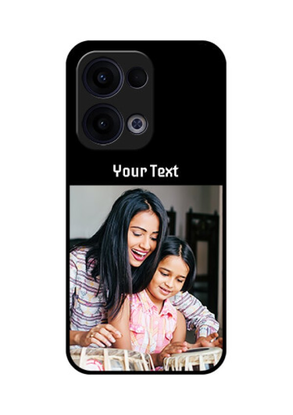 Reno 13 5G Custom Glass Phone Case - Photo With Name Design