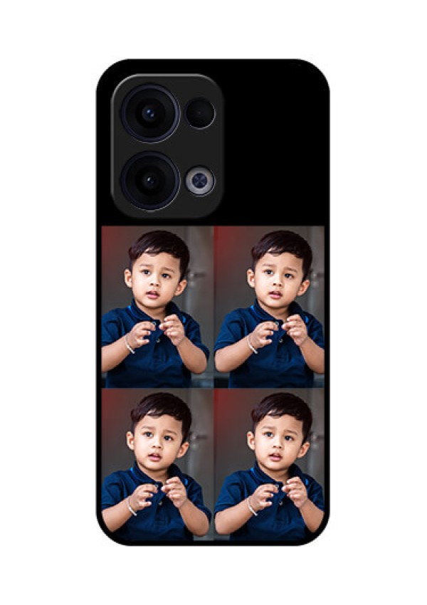 Reno 13 5G Custom Glass Phone Case - 4 Image Holder Design