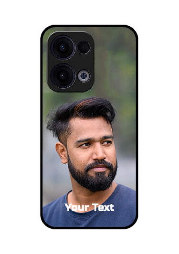 Reno 13 5G Custom Glass Phone Case - Photo With Text Design