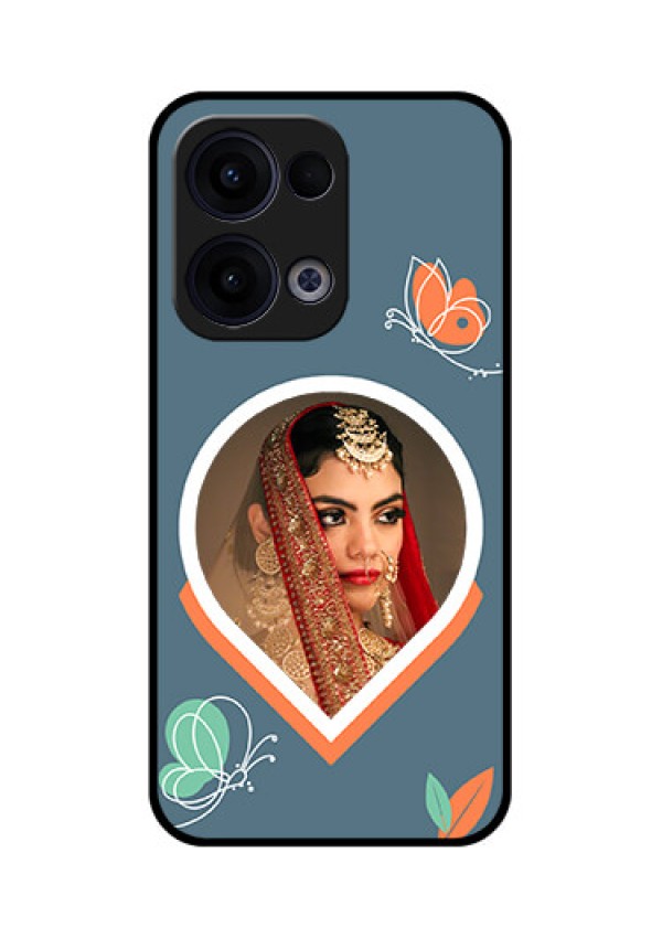 Reno 13 5G Custom Glass Phone Case - Droplet Butterflies Design