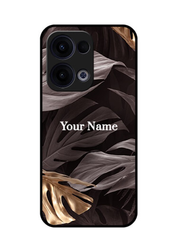 Reno 13 5G Custom Glass Phone Case - Wild Leaves Digital Paint Design