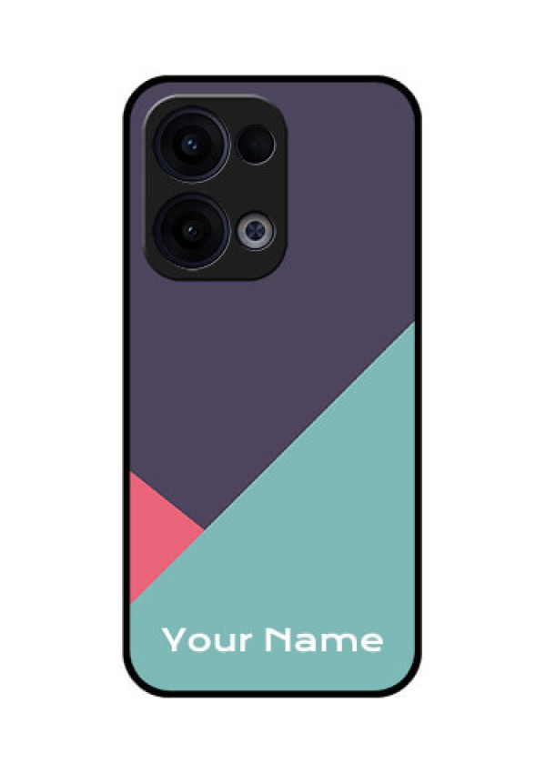 Reno 13 5G Custom Glass Phone Case - Tri Color Abstract Design
