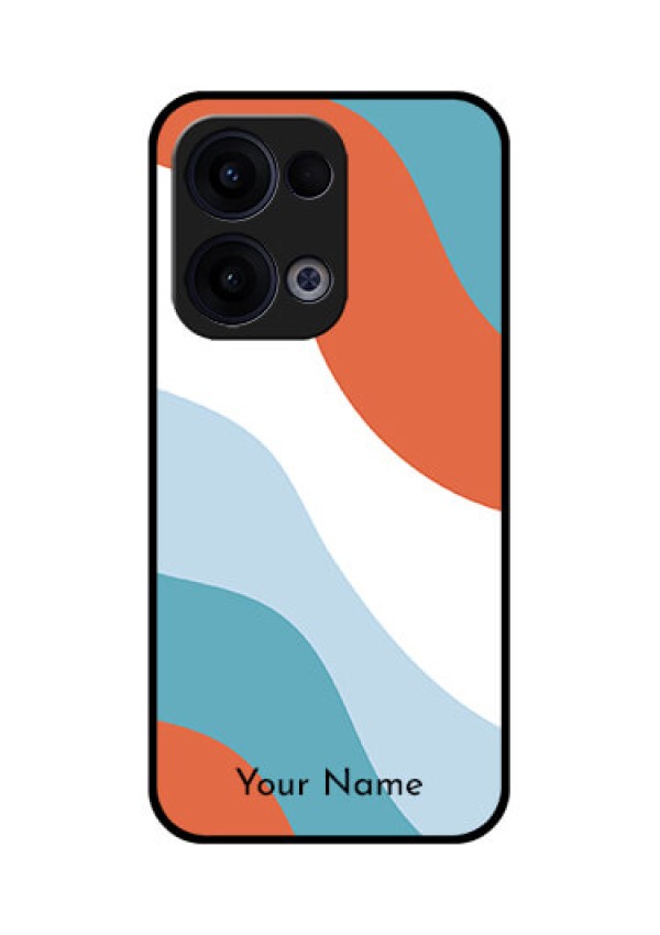Reno 13 5G Custom Glass Phone Case - Coloured Waves Design