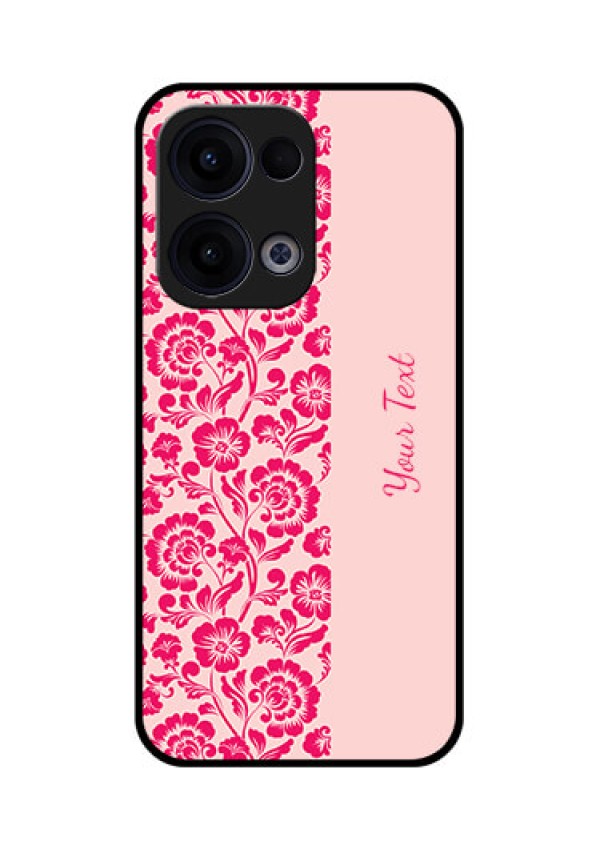Reno 13 5G Custom Glass Phone Case - Attractive Floral Pattern Design
