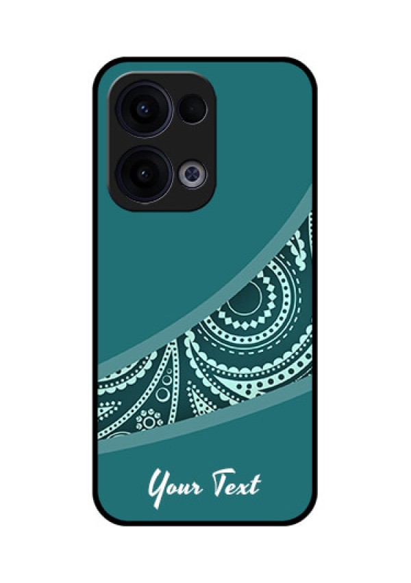 Reno 13 5G Custom Glass Phone Case - Semi Visible Floral Design