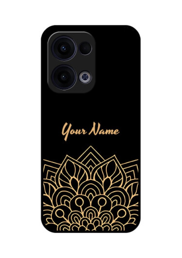 Reno 13 5G Custom Glass Phone Case - Golden Mandala Design