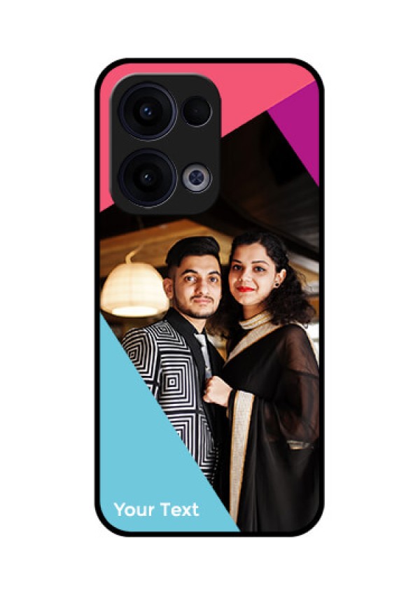 Reno 13 5G Custom Glass Phone Case - Stacked Triple Colour Design