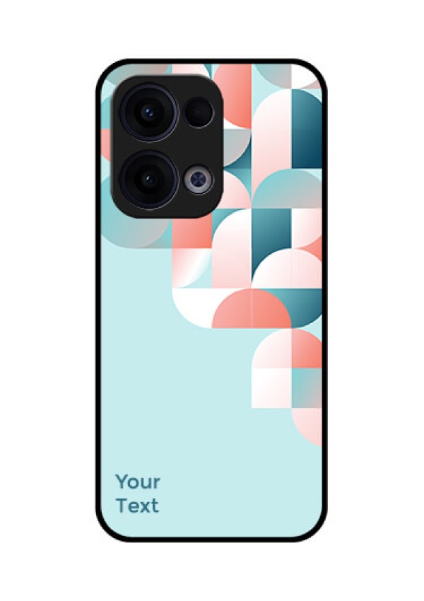 Reno 13 5G Custom Glass Phone Case - Stylish Semi - Circle Pattern Design