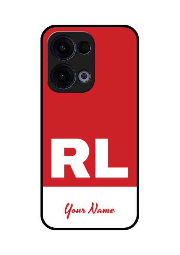 Reno 13 5G Custom Glass Phone Case - Dual Tone Custom Text Design