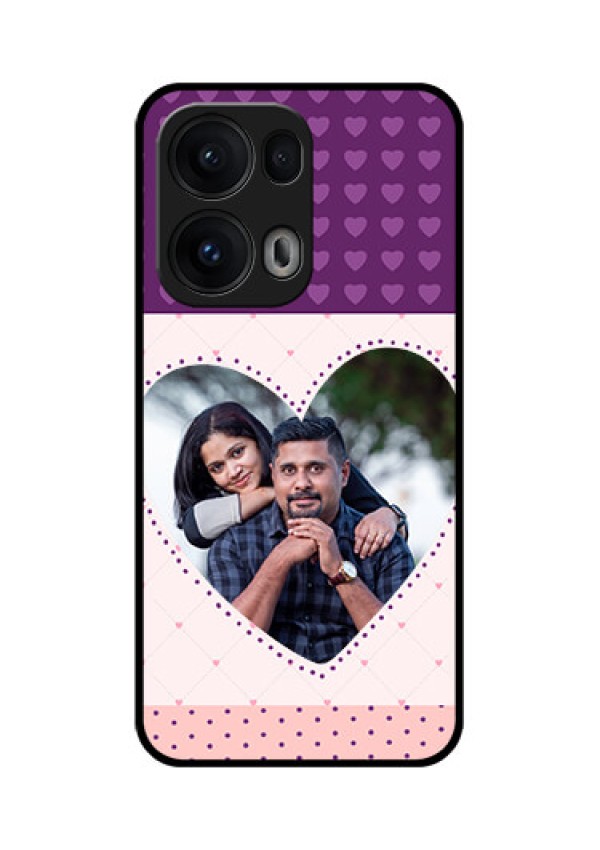 Reno 13 Pro 5G Custom Glass Phone CaseViolet Love Dots Design