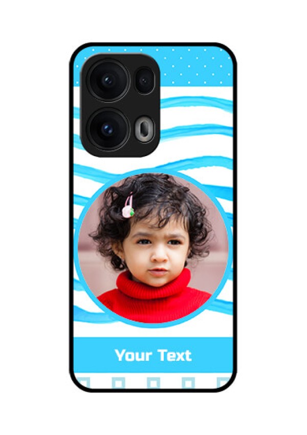 Reno 13 Pro 5G Custom Glass Phone CaseSimple Blue Case Design