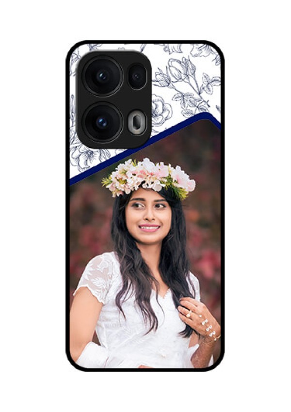 Reno 13 Pro 5G Custom Glass Phone CaseClassy Floral Design