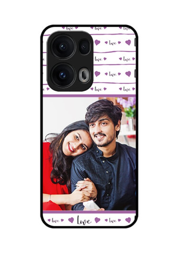 Reno 13 Pro 5G Custom Glass Phone CaseCouples Heart Design
