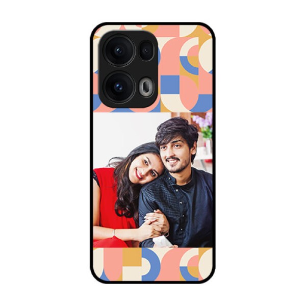 Reno 13 Pro 5G Custom Glass Phone CaseSemi - Circle Maze Pattern Design