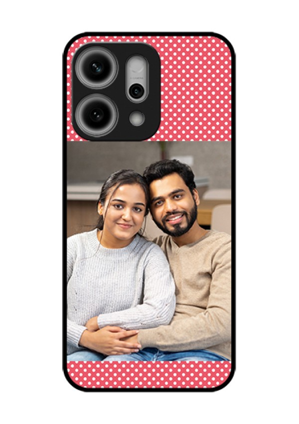 Oppo Reno 14 Pro 5G Custom Glass Phone Case - White Dotted Design