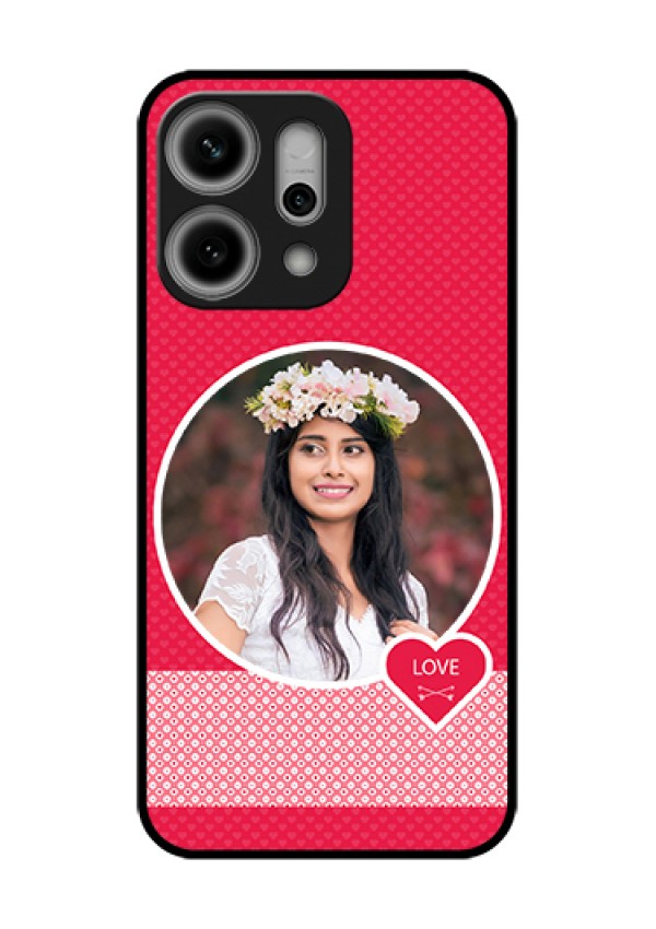 Oppo Reno 14 Pro 5G Custom Glass Phone Case - Pink Color Pattern Design
