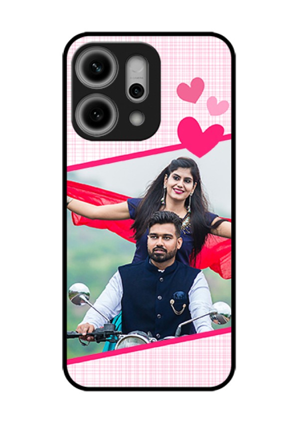 Oppo Reno 14 Pro 5G Custom Glass Phone Case - Love Shape Heart Design