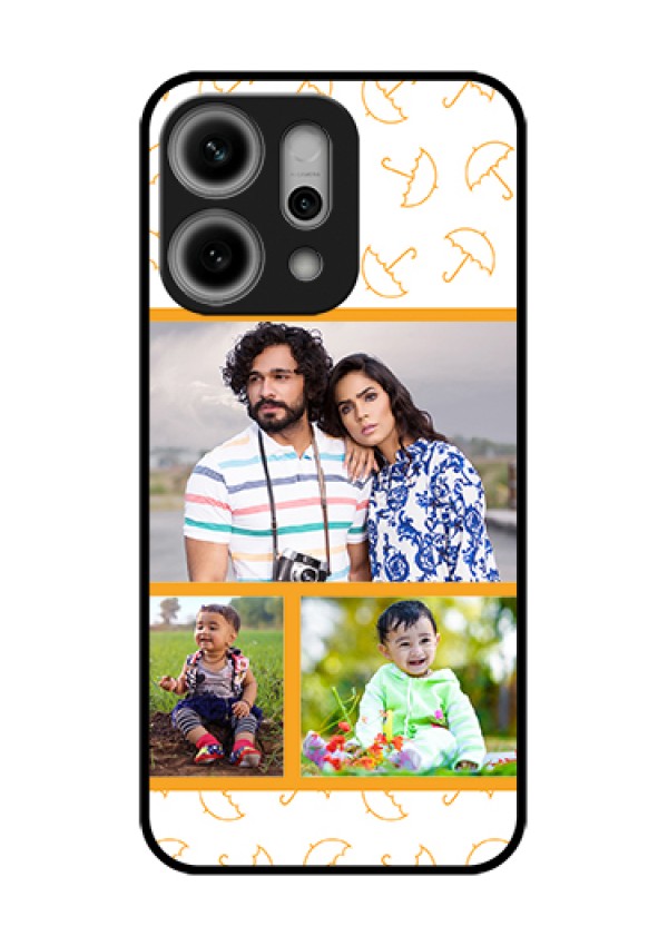 Oppo Reno 14 Pro 5G Custom Glass Phone Case - Yellow Pattern Design