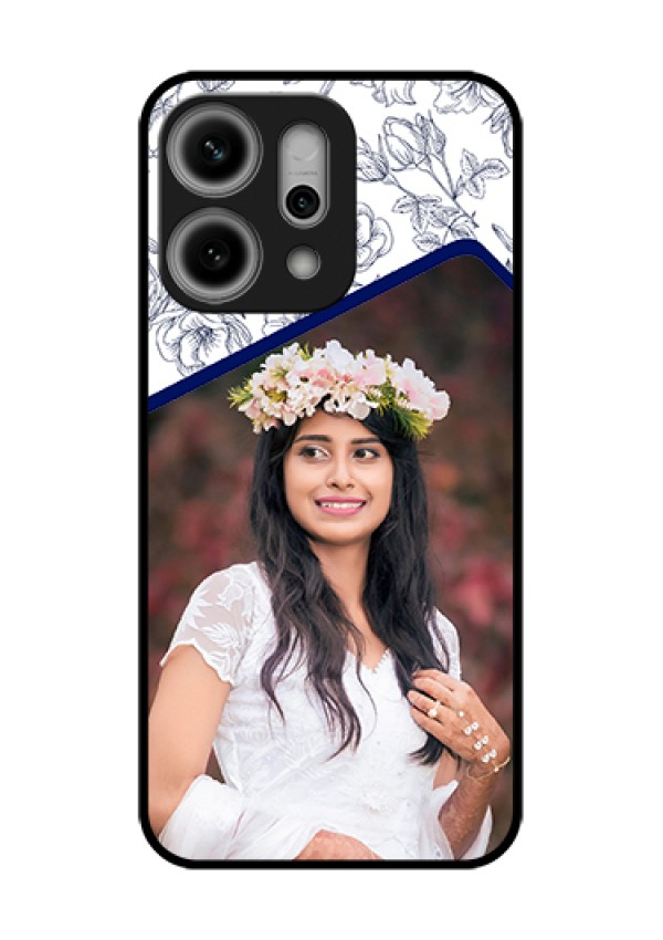 Oppo Reno 14 Pro 5G Custom Glass Phone Case - Classy Floral Design
