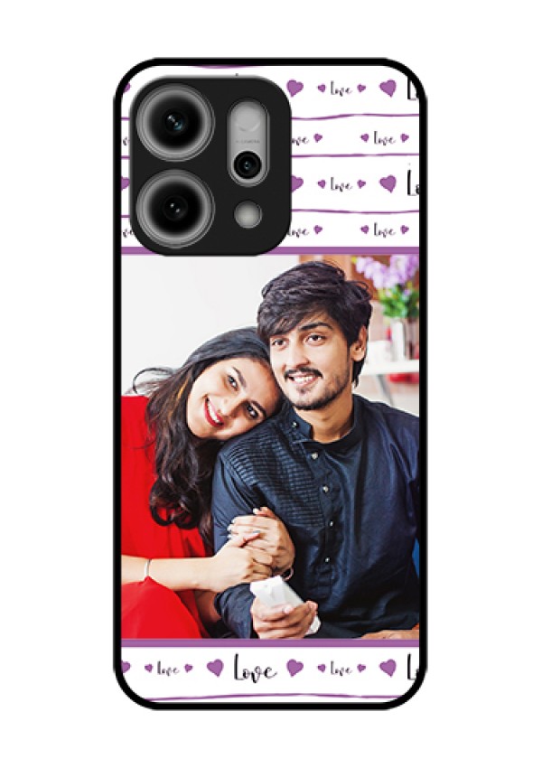 Oppo Reno 14 Pro 5G Custom Glass Phone Case - Couples Heart Design