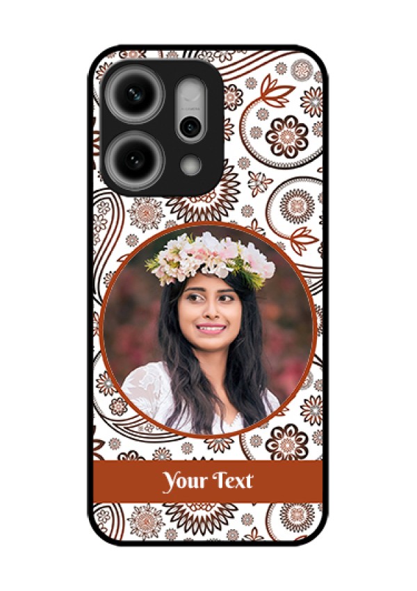 Oppo Reno 14 Pro 5G Custom Glass Phone Case - Abstract Flower Design