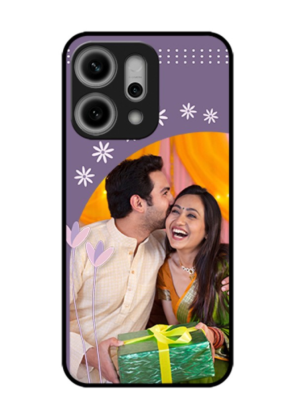 Oppo Reno 14 Pro 5G Custom Glass Phone Case - Lavender Flowers Design