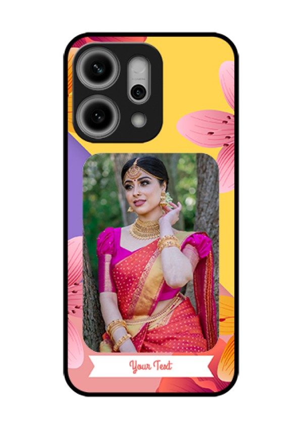 Oppo Reno 14 Pro 5G Custom Glass Phone Case - 3 Image With Vintage Floral Design
