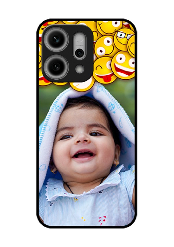 Oppo Reno 14 Pro 5G Custom Glass Phone Case - With Smiley Emoji Design