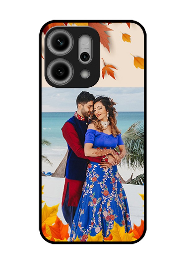 Oppo Reno 14 Pro 5G Custom Glass Phone Case - Autumn Maple Leaves Design