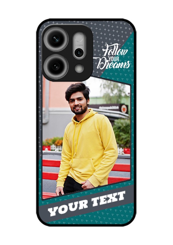 Oppo Reno 14 Pro 5G Custom Glass Phone Case - Background Pattern Design With Quote