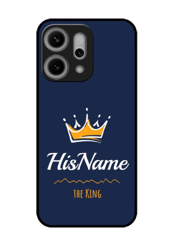 Oppo Reno 14 Pro 5G Custom Glass Phone Case - King With Name Design