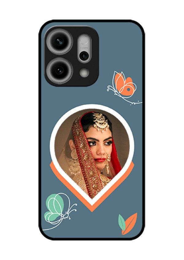 Oppo Reno 14 Pro 5G Custom Glass Phone Case - Droplet Butterflies Design