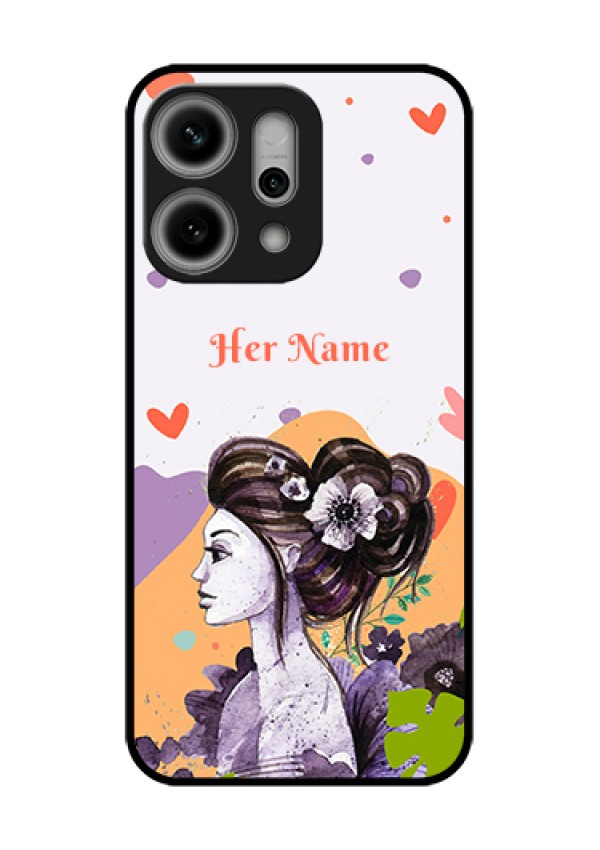 Oppo Reno 14 Pro 5G Custom Glass Phone Case - Woman And Nature Design