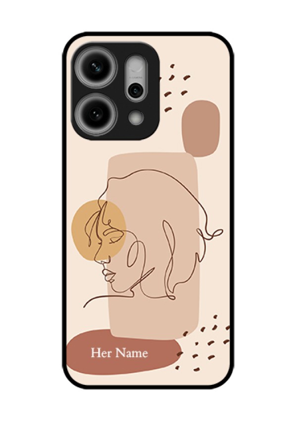 Oppo Reno 14 Pro 5G Custom Glass Phone Case - Calm Woman Line Art Design