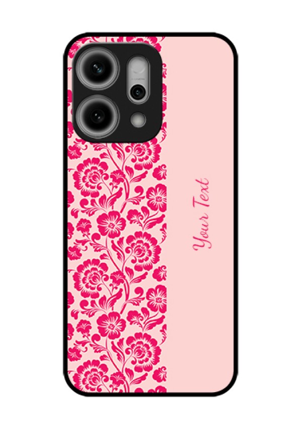 Oppo Reno 14 Pro 5G Custom Glass Phone Case - Attractive Floral Pattern Design
