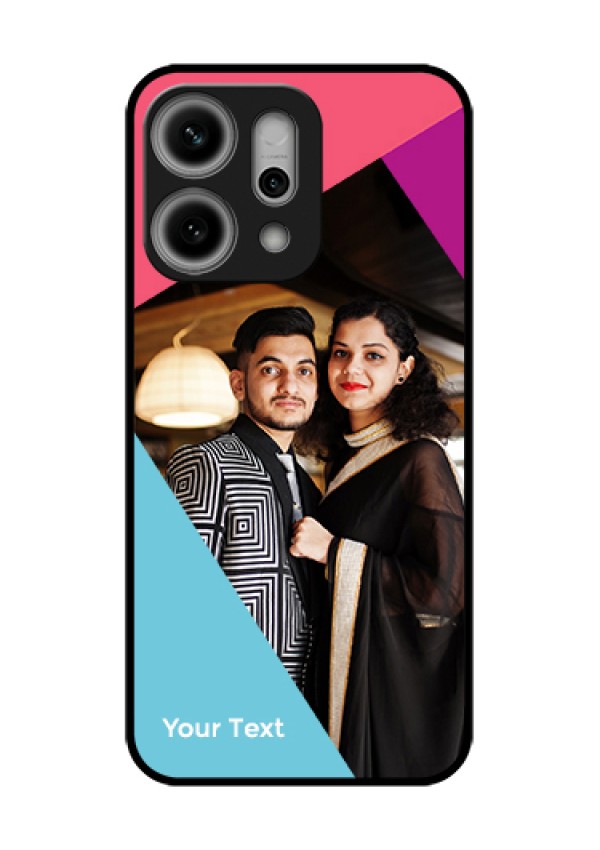 Oppo Reno 14 Pro 5G Custom Glass Phone Case - Stacked Triple Colour Design