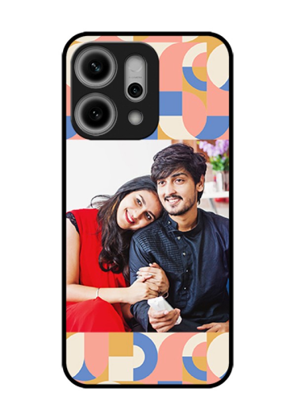 Oppo Reno 14 Pro 5G Custom Glass Phone Case - Semi - Circle Maze Pattern Design