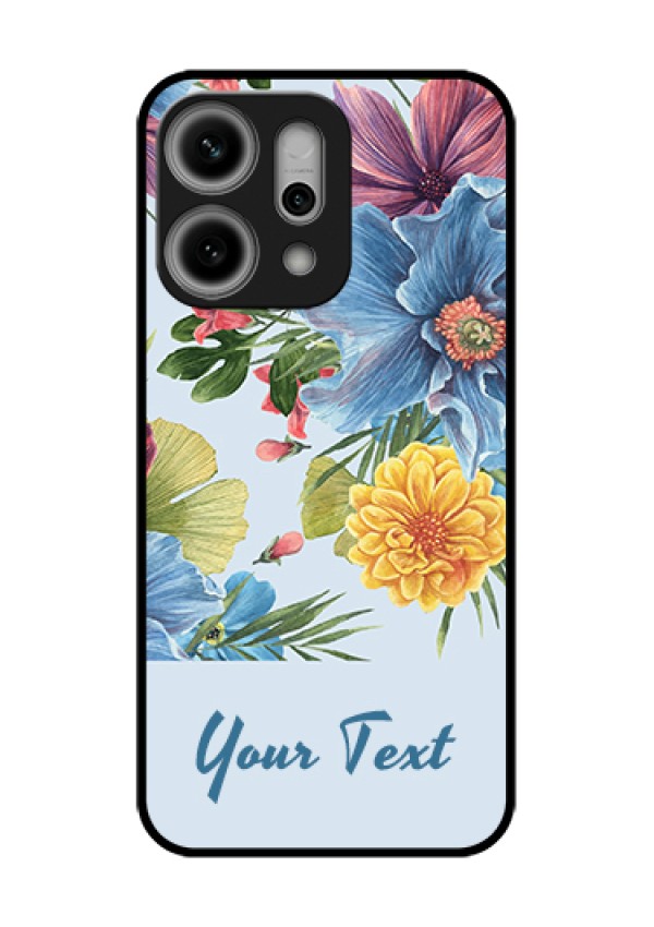Oppo Reno 14 Pro 5G Custom Glass Phone Case - Stunning Watercolored Flowers Painting Design