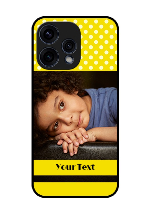 Oppo Reno 15 5G Custom Glass Phone Case - Bright Yellow Case Design