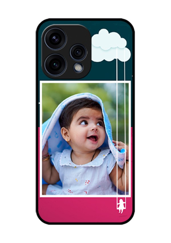 Oppo Reno 15 5G Custom Glass Phone Case - Cute Girl With Cloud Design