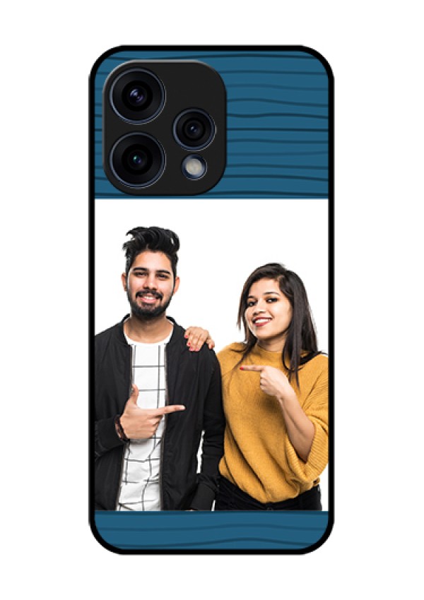 Oppo Reno 15 5G Custom Glass Phone Case - Blue Pattern Cover Design
