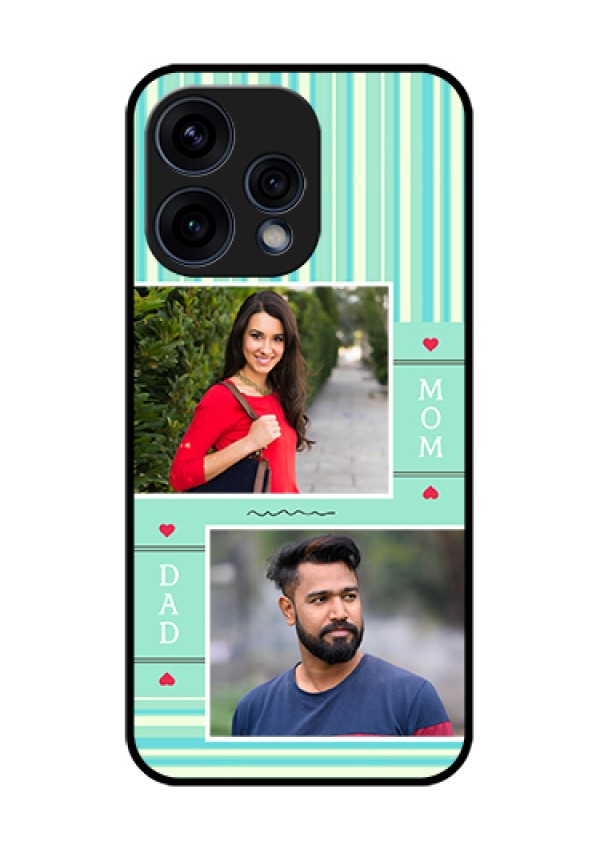 Oppo Reno 15 5G Custom Glass Phone Case - Mom & Dad Pic Design