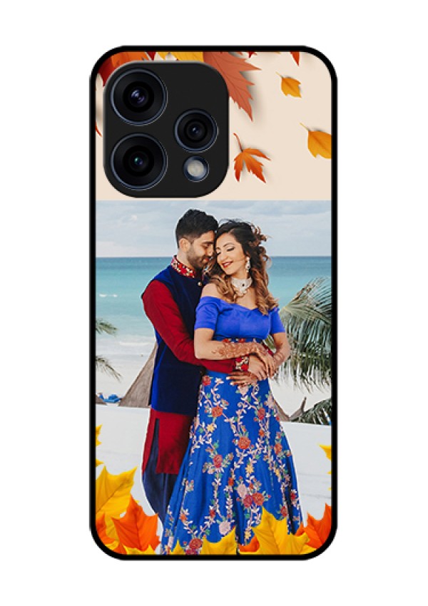 Oppo Reno 15 5G Custom Glass Phone Case - Autumn Maple Leaves Design