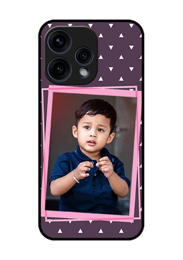 Oppo Reno 15 5G Custom Glass Phone Case - Triangle Pattern Dotted Design