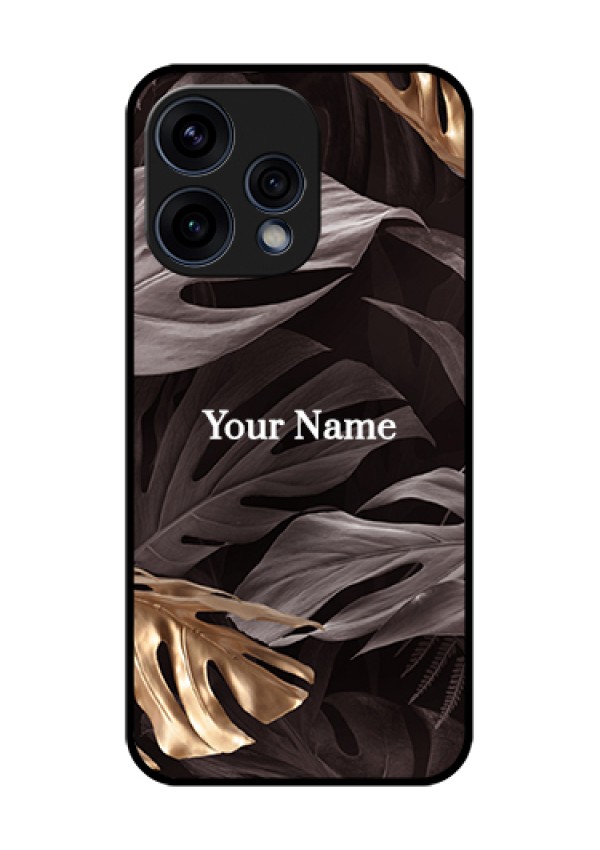 Oppo Reno 15 5G Custom Glass Phone Case - Wild Leaves Digital Paint Design